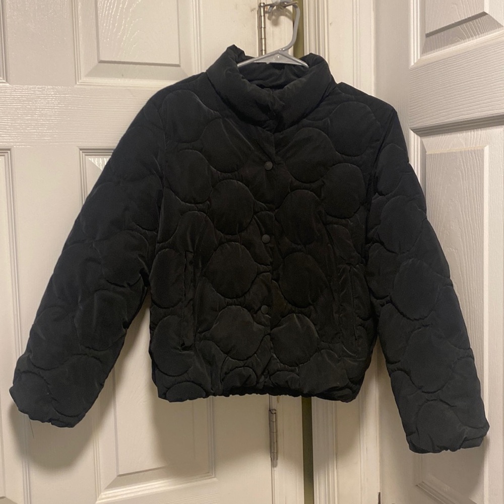 Zara Black Quilted Puffer Jacket